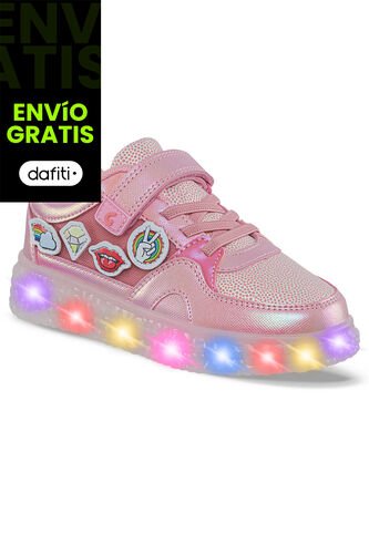 Tenis Luces Gerfy Rosa Para Niña Los Gomosos Los Gomosos