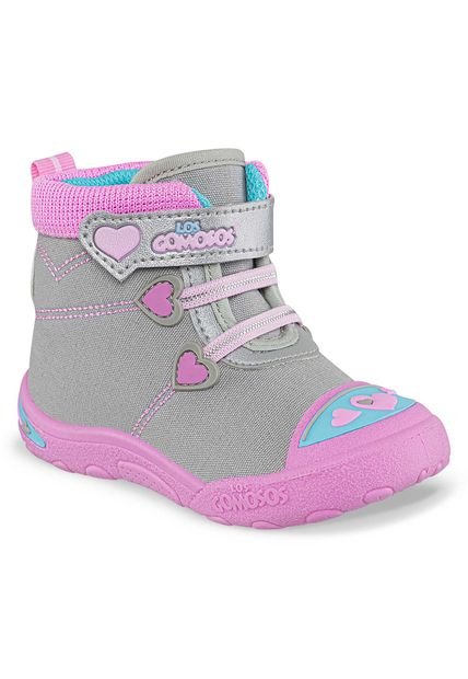 Botas Louri Gris-Rosa Para Niña Los Gomosos