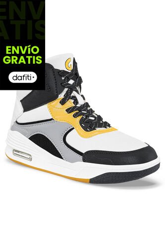 Tenis Urbanos Tobin Blanco-Negro Para Niño Los Gomosos Los Gomosos
