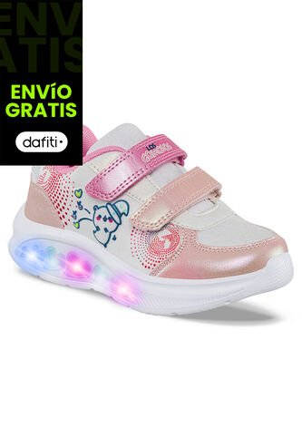 Tenis Luces Asfir Rosa Para Niña Los Gomosos Los Gomosos