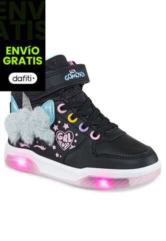Tenis Luces Konno Negro Para Niña Los Gomosos Los Gomosos