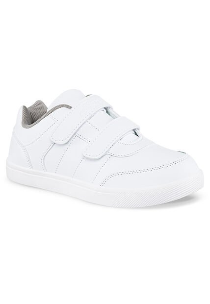 Tenis Escolares Skoly Velcro Blanco Para Niño Y Niña Los Gomosos