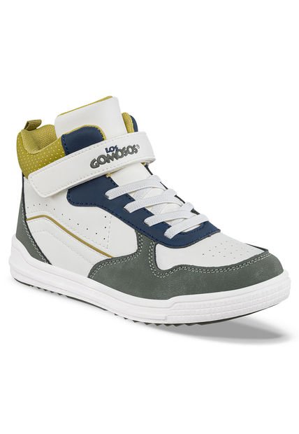Tenis Urbanos Driff Blanco-Verde Para Niño Los Gomosos