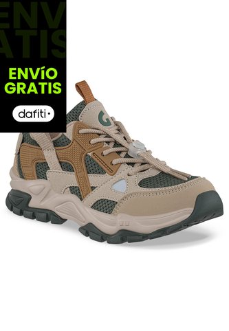 Tenis Urbanos Rigew Beige-Verde Los Gomosos Para Niño Los Gomosos