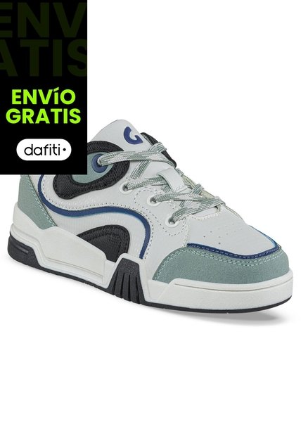 Tenis Urbanos Pivos Blanco-Verde Los Gomosos Para Niño