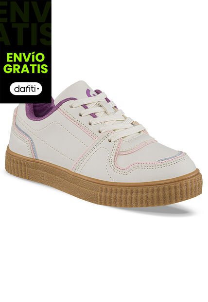 Tenis Urbanos Zynora Beige Para Niña Los Gomosos