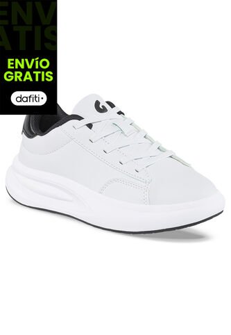 Tenis Urbanos Kinfer Blanco-Negro Para Niño Los Gomosos Los Gomosos
