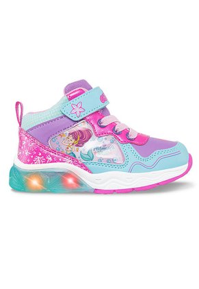 Tenis Con Luces Flysan Azul-Mora Para Niña Los Gomosos