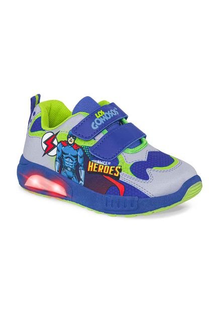 Tenis Con Luces Sutle Azul Para Niño Los Gomosos