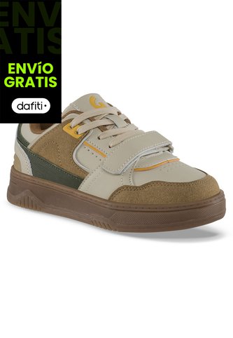 Tenis Casuales Elocar Beige-Café Los Gomosos Para Niño Los Gomosos
