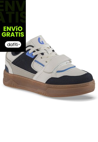 Tenis Casuales Elocar Blanco-Azul O Los Gomosos Para Niño Los Gomosos