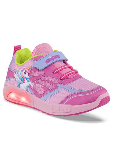 Tenis Luces Felva Fucsia Para Niña Los Gomosos