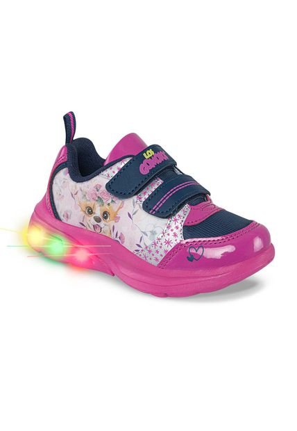 Tenis Con Luces Tiber Azul Para Niña Los Gomosos