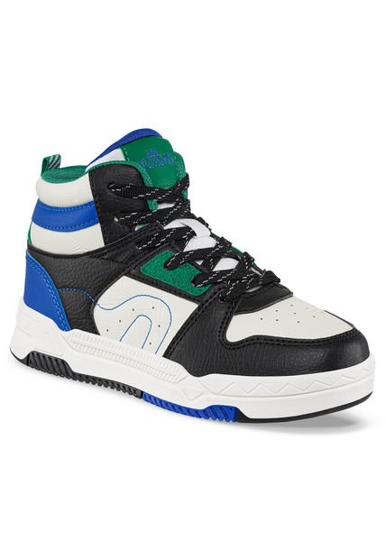 Tenis Urbanos Amfer Negro-Azul Para Niño Los Gomosos