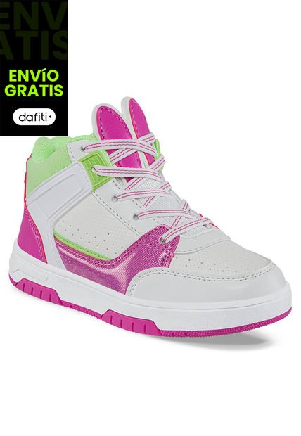 Tenis Urbanos Gury Blanco-Fucsia Para Niña Los Gomosos