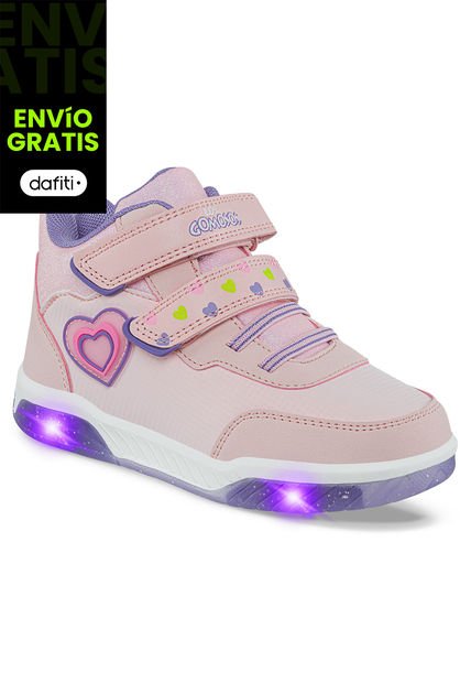 Tenis Luces Dencel Rosa Para Niña Los Gomosos