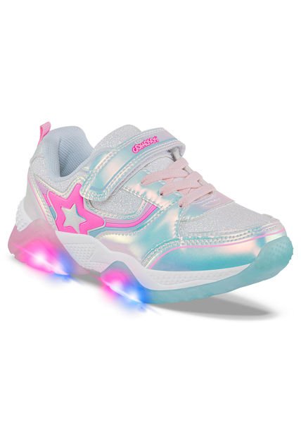 Tenis Luces Lunex Blanco Para Niña Los Gomosos