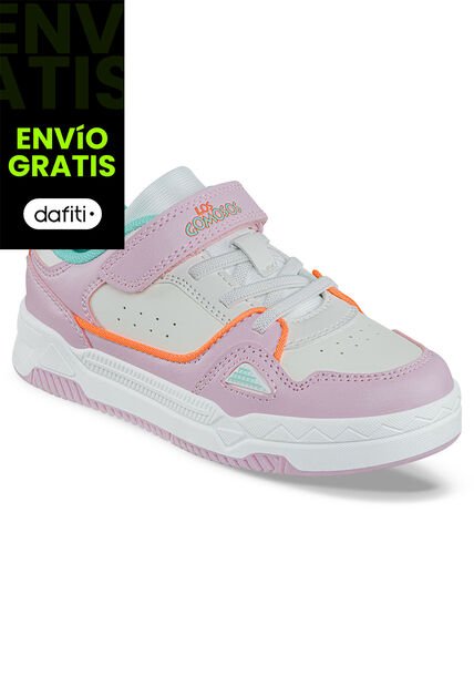 Tenis Urbanos Wruxp Blanco-Rosa Los Gomosos Para Niña
