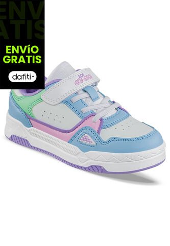 Tenis Urbanos Wruxp Blanco-Azul Los Gomosos Para Niña Los Gomosos