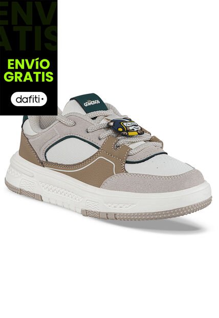 Tenis Urbanos Lidom Beige-Café Los Gomosos Para Niño
