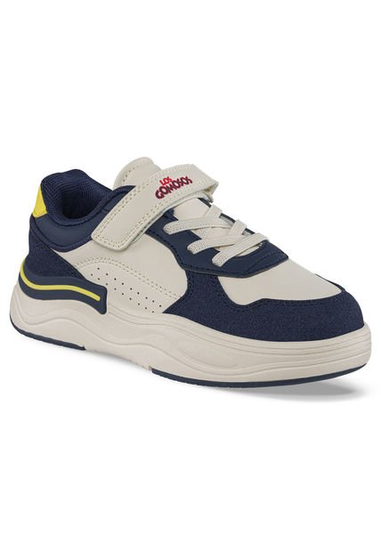 Tenis Urbanos Rekon Beige-Azul O Para Niño Los Gomosos