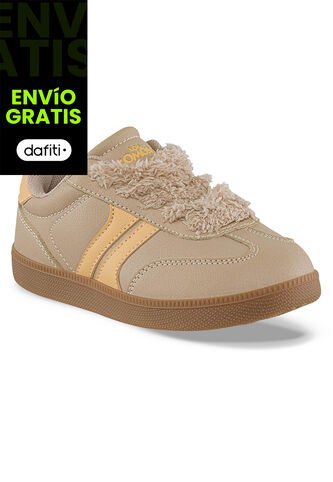 Tenis Casuales Kirty Beige Los Gomosos Para Niña Los Gomosos