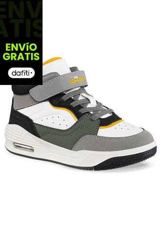 Tenis Urbanos Lender Blanco-Gris Los Gomosos Para Niño Los Gomosos