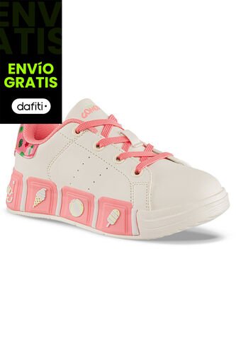 Tenis Casuales Ferinn Beige-Rosa Los Gomosos Para Niña Los Gomosos