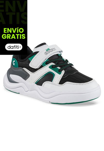 Tenis Casuales Tynar Negro-Blanco Los Gomosos Para Niño