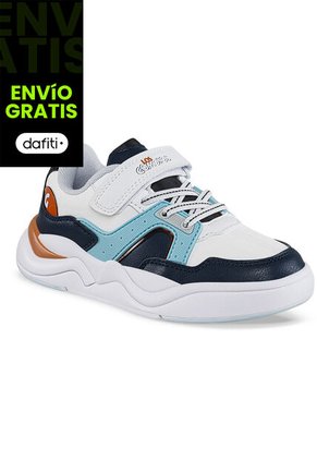 Tenis Casuales Tynar Blanco-Azul O Los Gomosos Para Niño