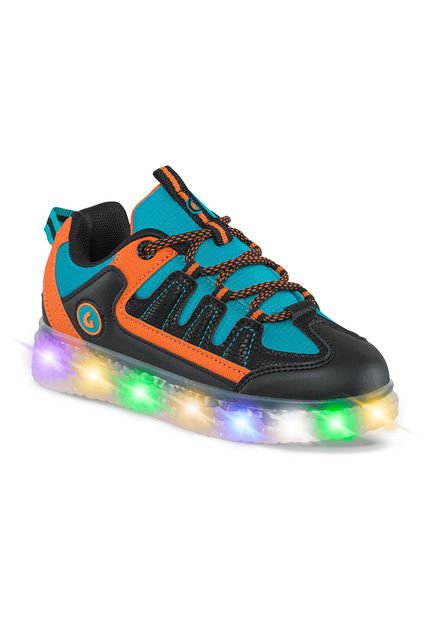 Tenis Con Luces Isser Negro Para Niño Los Gomosos