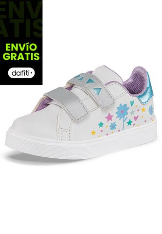 Tenis Casuales Stimpy Blanco-Azul Los Gomosos Para Niña Los Gomosos