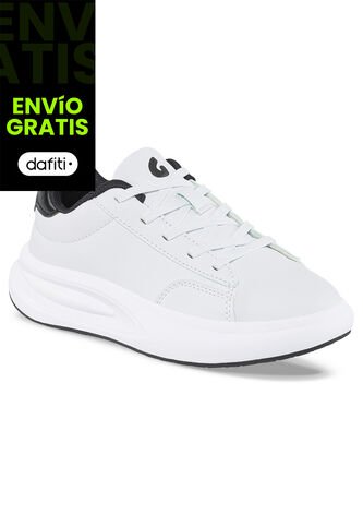 Tenis Urbanos Kinfer Blanco-Negro Para Niño Los Gomosos Los Gomosos