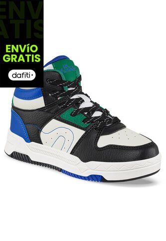 Tenis Urbanos Amfer Negro-Azul Para Niño Los Gomosos Los Gomosos