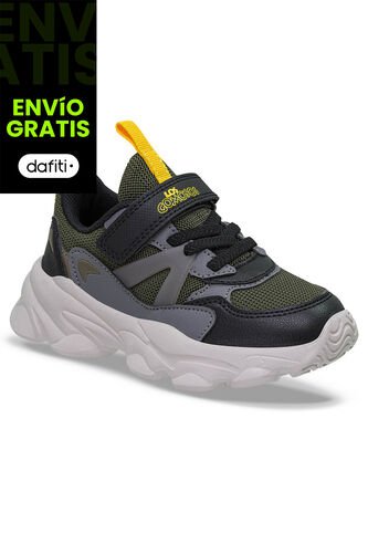 Tenis Lumar Negro-Verde Para Niño Los Gomosos Los Gomosos