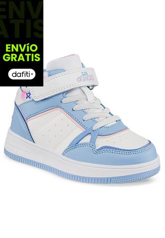 Tenis Reffor Blanco-Azul Para Niña Los Gomosos Los Gomosos