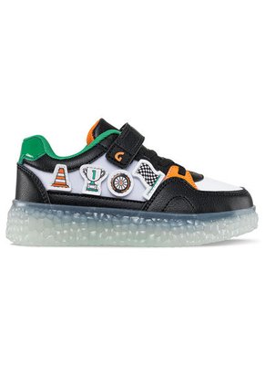 Tenis Con Luces Riner Negro Para Niño Los Gomosos