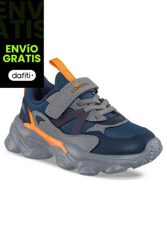 Tenis Lumar Azul O-Gris Para Niño Los Gomosos Los Gomosos