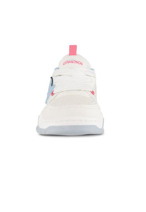 Tenis Casuales Hobor Blanco-Azul Los Gomosos Para Niña