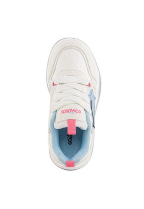 Tenis Casuales Hobor Blanco-Azul Los Gomosos Para Niña