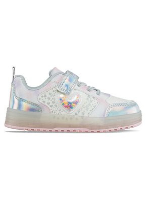 Tenis Luces Mydor Plata Los Gomosos Para Niña