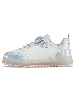 Tenis Luces Mydor Plata Los Gomosos Para Niña