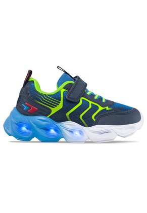 Tenis Con Luces Kenir Azul O-Azul Para Niño Los Gomosos