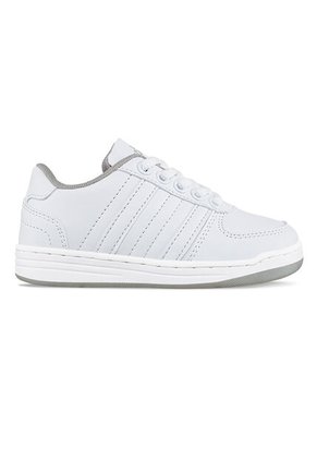 Tenis Escolares Boby Cordon New Blanco-Gris Para Niño Y Niña Los Gomosos