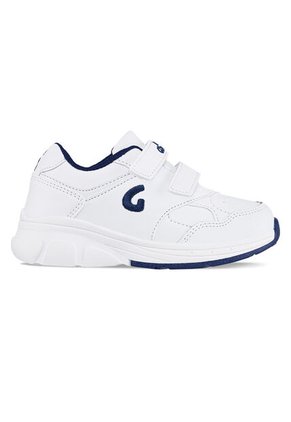 Tenis Escolares Gomyschool V New Blanco-Azul Para Niño Y Niña Los Gomosos