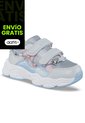 Tenis Urbanos Febar Blanco-Gris Los Gomosos Para Niña de Los Gomosos