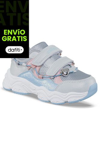 Tenis Urbanos Febar Blanco-Gris Los Gomosos Para Niña Los Gomosos