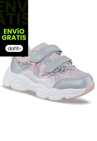 Tenis Urbanos Febar Gris-Rosa Los Gomosos Para Niña Los Gomosos