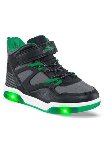 Tenis Con Luces Trew Negro-Verde Para Niño Los Gomosos Los Gomosos