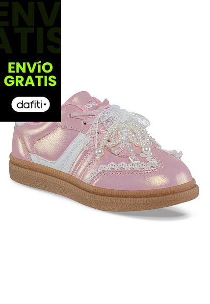 Tenis Casuales Tagal Rosa-Blanco Los Gomosos Para Niña